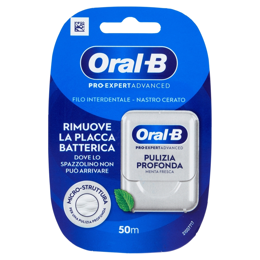 Oral-B Pro-Expert Advanced Filo Interdentale - Nastro Cerato Pulizia Profonda Menta Fresca 50m